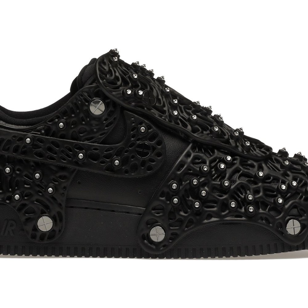 Nike Air Force 1 Low Swarovski Retroreflective Crystals Black 10.5 W / 9.0 M - Picture 2 of 11